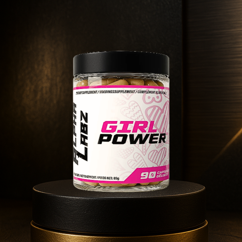 Girl Power AlphaLabz est un complément naturel conçu pour soutenir l’équilibre hormonal féminin. Sa formule associe ashwagandha, rhodiola, safran et plantes adaptogènes pour aider à réguler le cycle, réduire les inconforts menstruels et accompagner les périodes de pré-ménopause et ménopause.