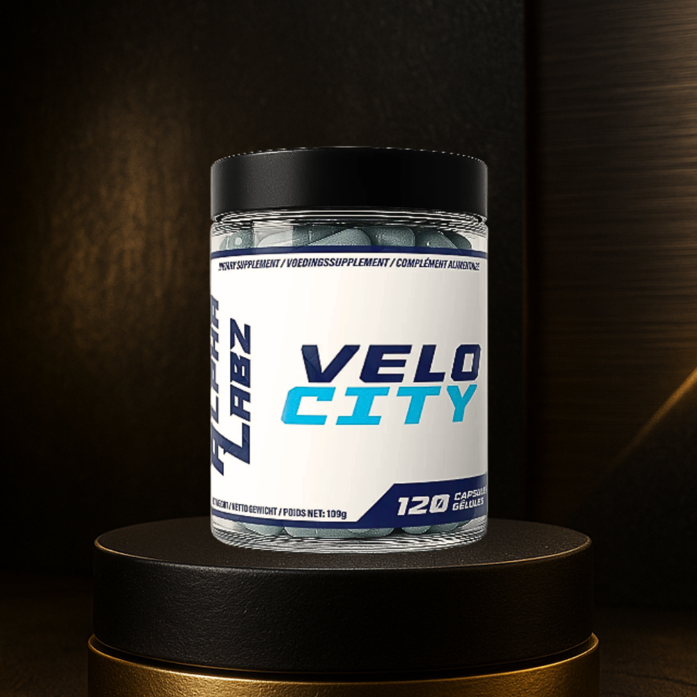 Velocity AlphaLabz est un complexe naturel conçu pour soutenir endurance, énergie et récupération. Sa formule associe adaptogènes, superaliments et extraits puissants comme cordyceps, ashwagandha et rhodiola pour améliorer la performance physique, la concentration et la résistance à la fatigue.