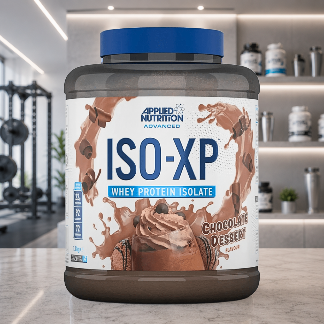 ISO-XP Applied Nutrition apporte jusqu'à 95 % de protéines issues d'un isolat de lactosérum de vaches européennes nourries à l'herbe, avec arômes naturels, très faible teneur en lactose et excellente digestibilité.