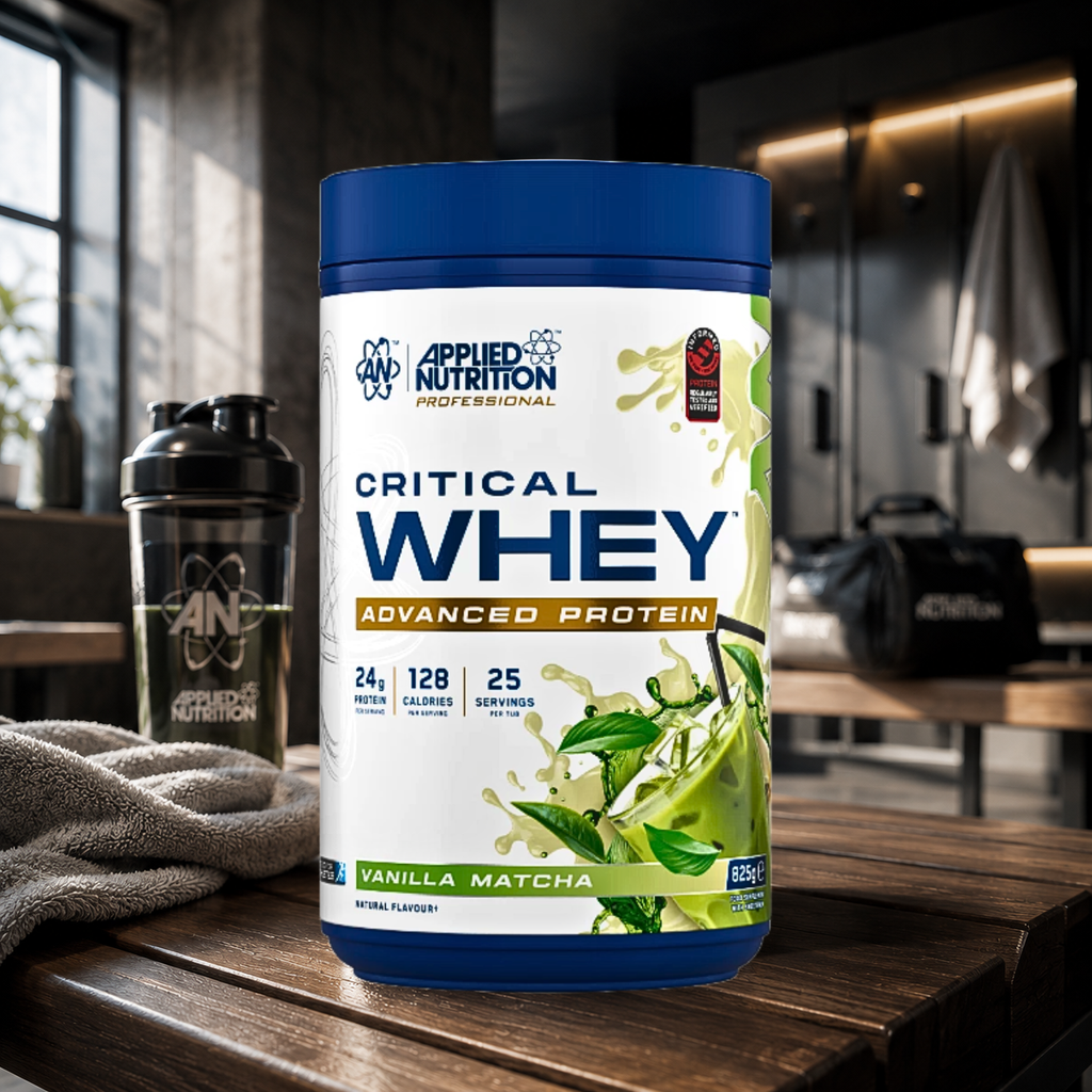 Whey protéine multi-sources avec 24 g de protéines par dose. Soutient récupération, développement musculaire et apports protéiques quotidiens.

