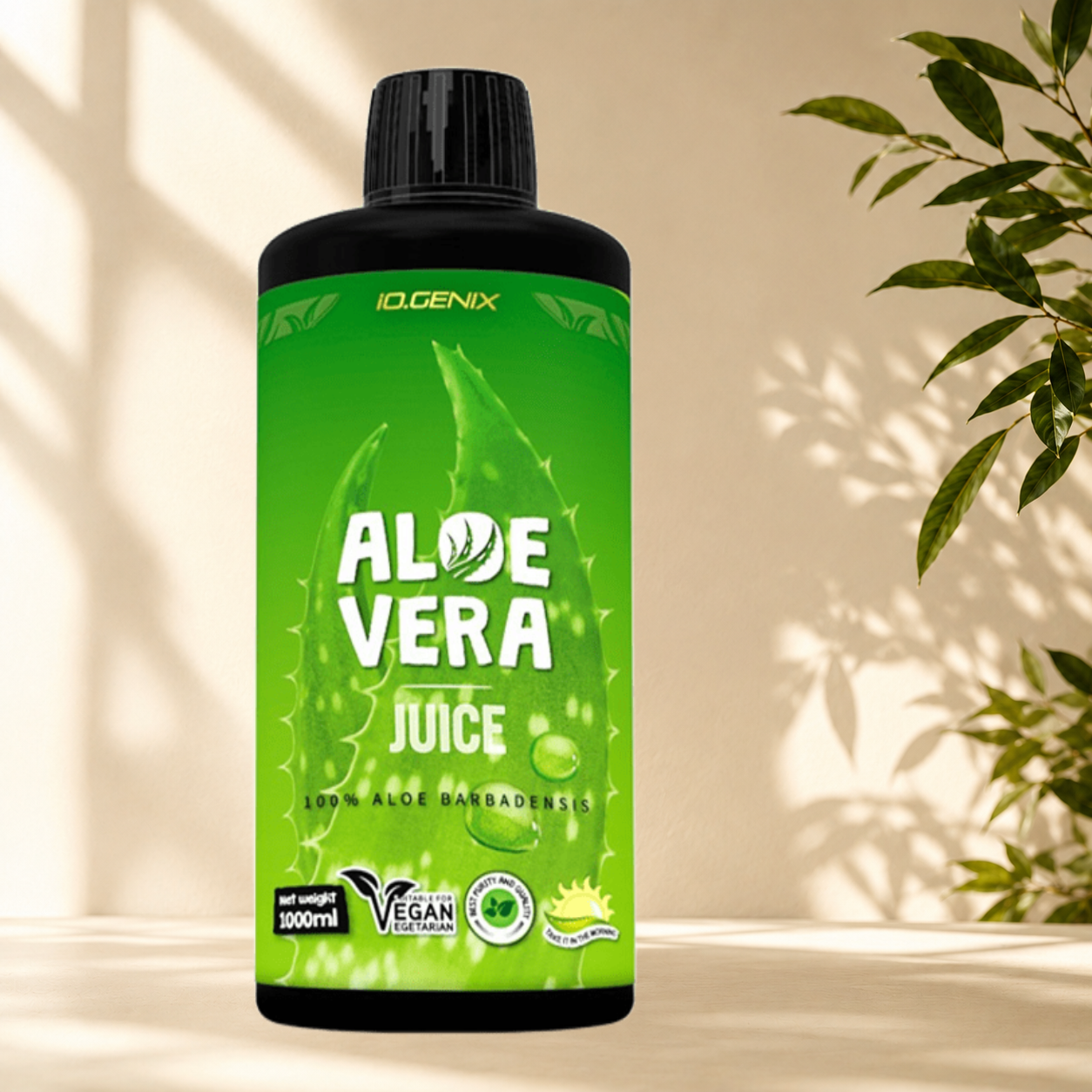 **Aloe Vera 100 % Pur** **IO.GENIX** accompagne le confort digestif, favorise un transit harmonieux et contribue au bien-être intestinal. Idéal en cure de 1 à 2 mois pour soutenir la santé digestive.

