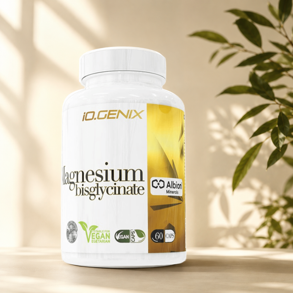 Bisglycinate de magnésium Albion® avec vitamine B6 pour sportifs. Soutient la récupération, le système nerveux, le sommeil et réduit la fatigue.