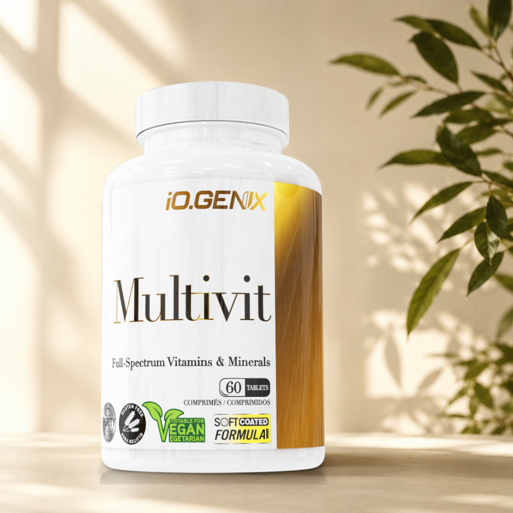 Multivitamines complètes avec vitamines A, B, C, D, zinc et fer. Soutient l'énergie, l'immunité et les fonctions métaboliques au quotidien.

