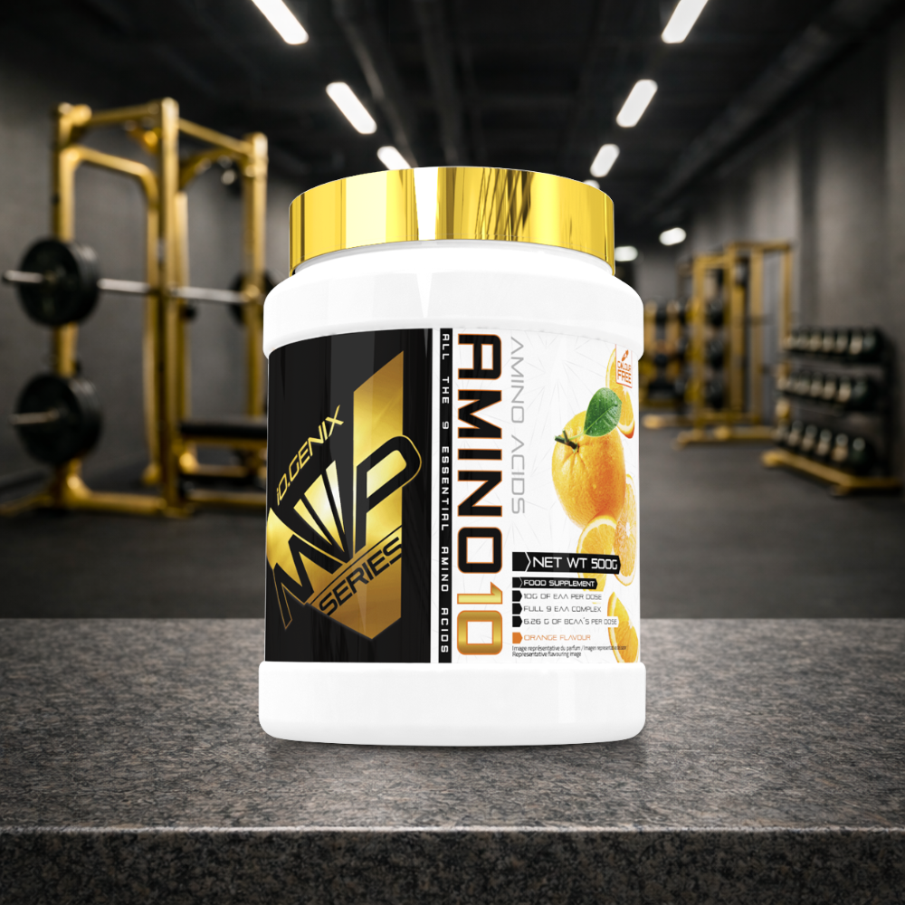 EAA avec BCAA et vitamine B6 pour sportifs. Soutient récupération, synthèse protéique et maintien musculaire autour de l’entraînement.