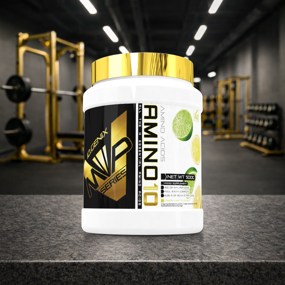 EAA avec BCAA et vitamine B6 pour sportifs. Soutient récupération, synthèse protéique et maintien musculaire autour de l’entraînement.
