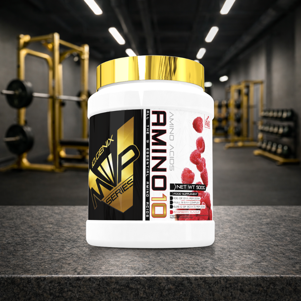 EAA avec BCAA et vitamine B6 pour sportifs. Soutient récupération, synthèse protéique et maintien musculaire autour de l’entraînement.