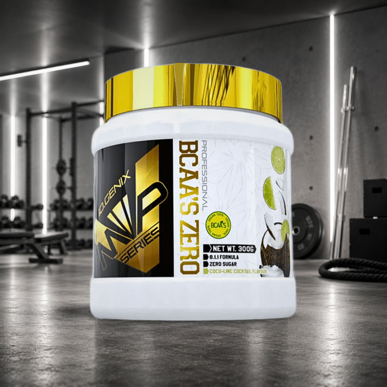 BCAA Zero 8.1.1 IO.GENIX avec 10 g de BCAA INSTANT® par dose, dont 8 g de leucine. Idéal pour la récupération musculaire, la synthèse protéique et la préservation de la masse musculaire.