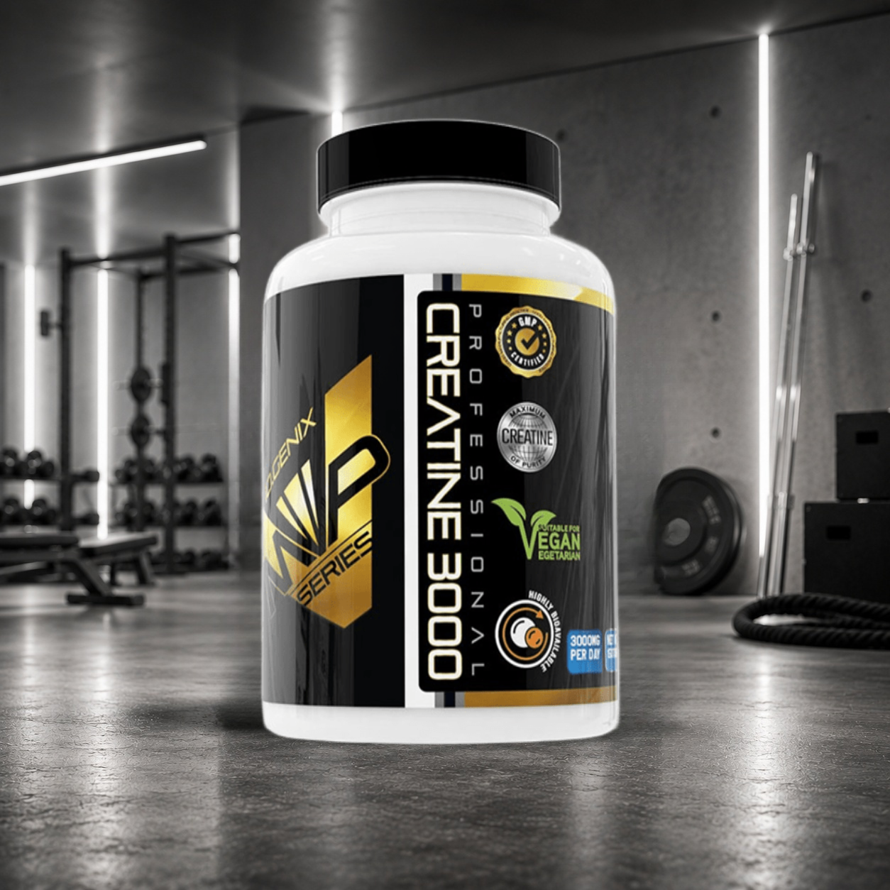 Creatine 3000 IO.GENIX apporte 1 g de créatine monohydrate par gélule pour améliorer la force, la puissance, les performances, la récupération et soutenir le métabolisme énergétique.