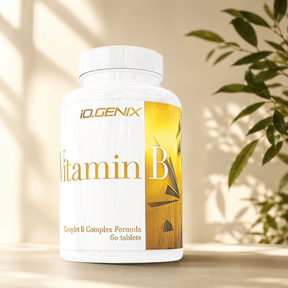 Complexe complet de vitamines B avec un apport renforcé en vitamine B9 (acide folique). Soutient l'énergie, le système nerveux, la formation des globules rouges et réduit la fatigue.