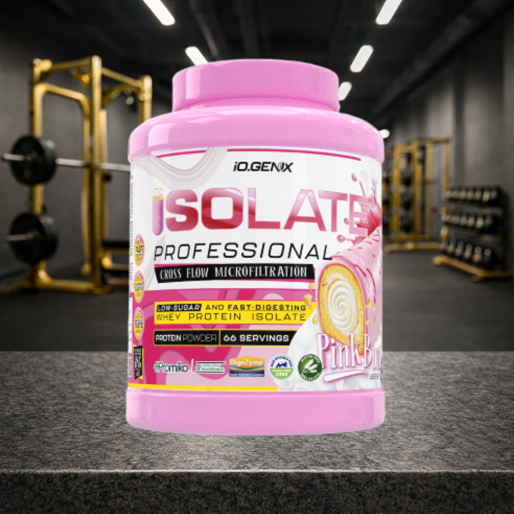 Professional Isolate IO.GENIX est un isolat de whey CFM premium issu de la matière première ISOLAC®. Riche en protéines (jusqu’à 91 %), faible en sucres et graisses, il offre une digestion rapide et un apport optimal en BCAA pour soutenir récupération, performance et développement musculaire.
