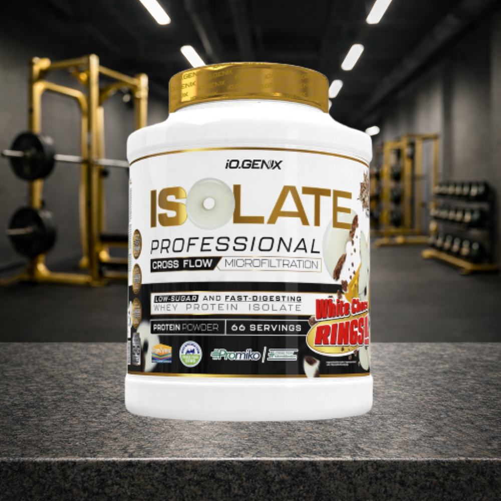 Professional Isolate IO.GENIX est un isolat de whey CFM premium issu de la matière première ISOLAC®. Riche en protéines (jusqu’à 91 %), faible en sucres et graisses, il offre une digestion rapide et un apport optimal en BCAA pour soutenir récupération, performance et développement musculaire.
