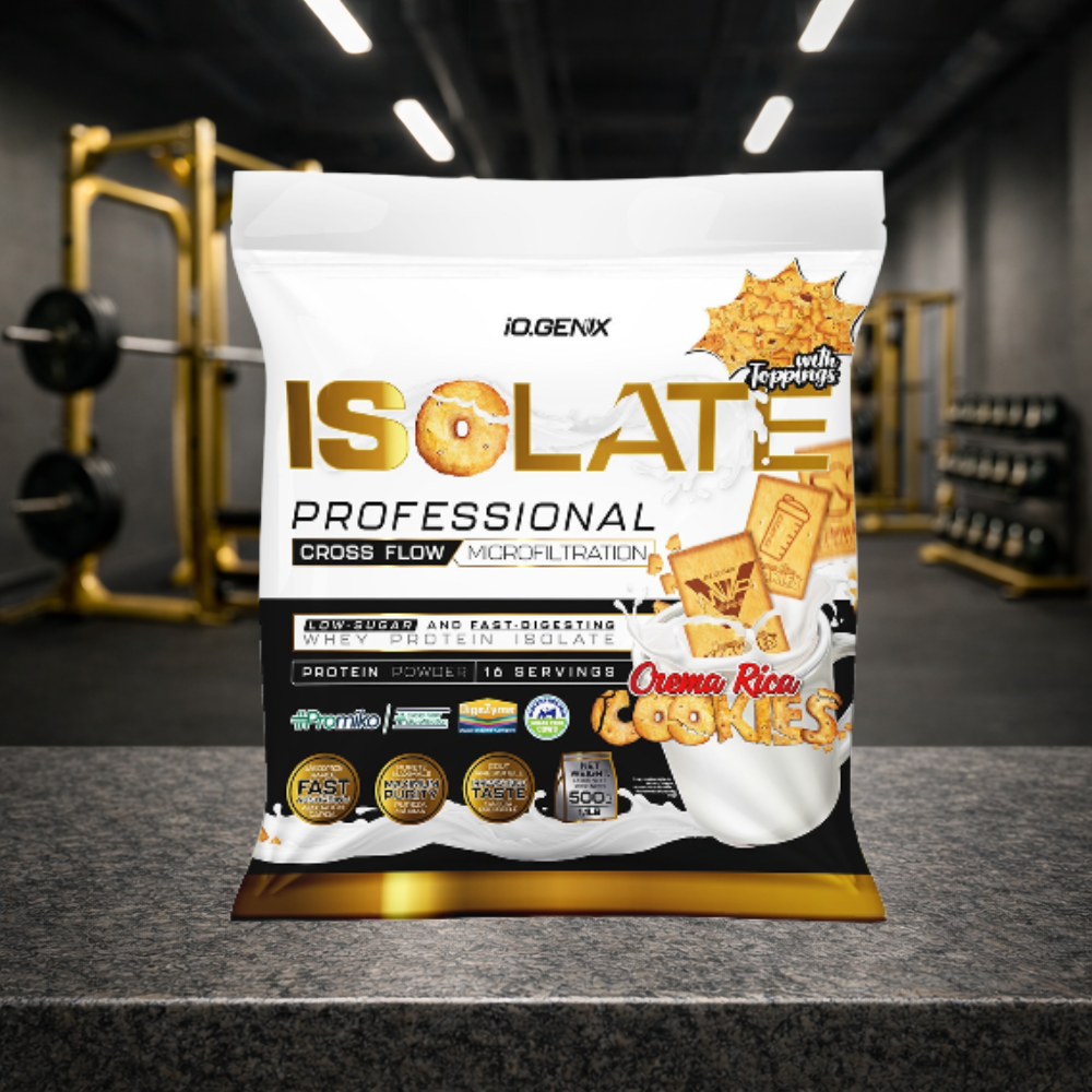 Professional Isolate IO.GENIX est un isolat de whey CFM premium issu de la matière première ISOLAC®. Riche en protéines (jusqu’à 91 %), faible en sucres et graisses, il offre une digestion rapide et un apport optimal en BCAA pour soutenir récupération, performance et développement musculaire.