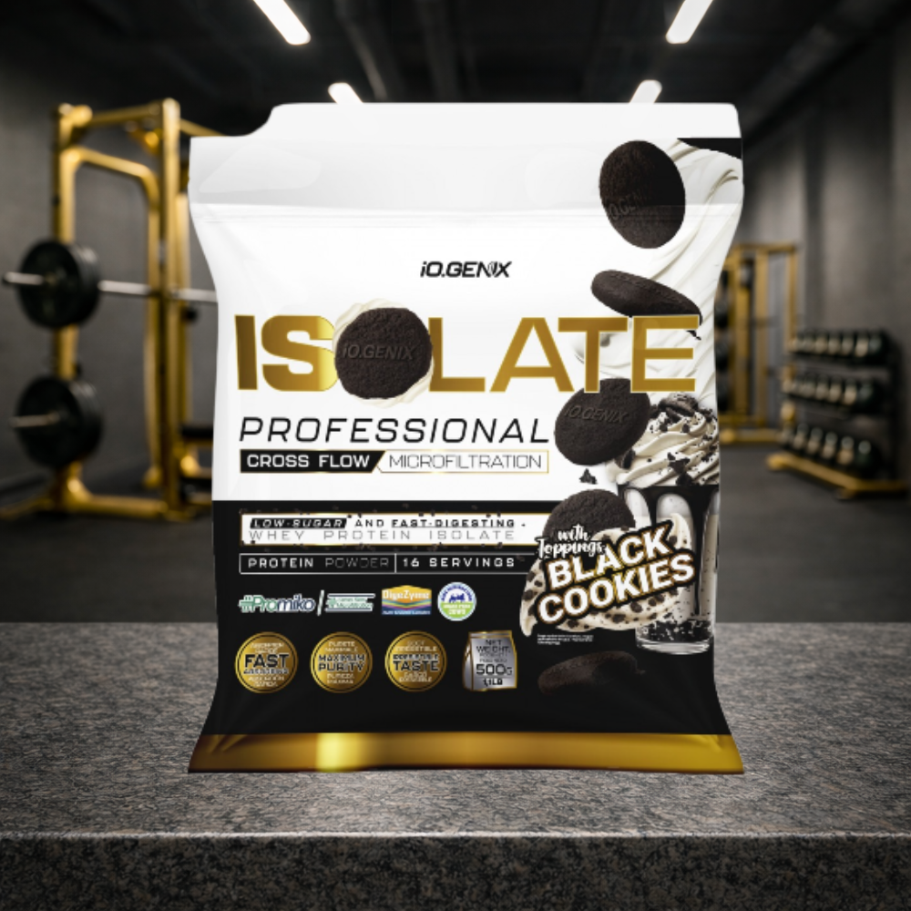 Professional Isolate IO.GENIX est un isolat de whey CFM premium issu de la matière première ISOLAC®. Riche en protéines (jusqu’à 91 %), faible en sucres et graisses, il offre une digestion rapide et un apport optimal en BCAA pour soutenir récupération, performance et développement musculaire.