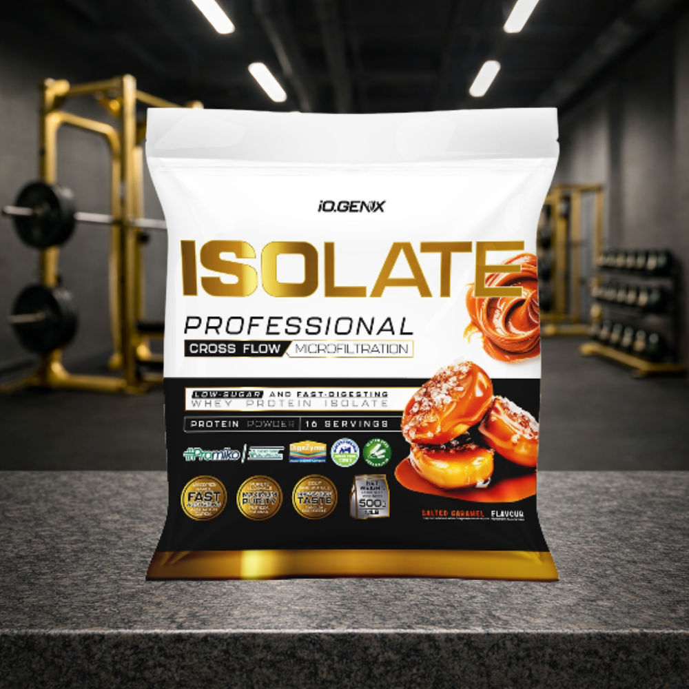 Professional Isolate IO.GENIX est un isolat de whey CFM premium issu de la matière première ISOLAC®. Riche en protéines (jusqu’à 91 %), faible en sucres et graisses, il offre une digestion rapide et un apport optimal en BCAA pour soutenir récupération, performance et développement musculaire.