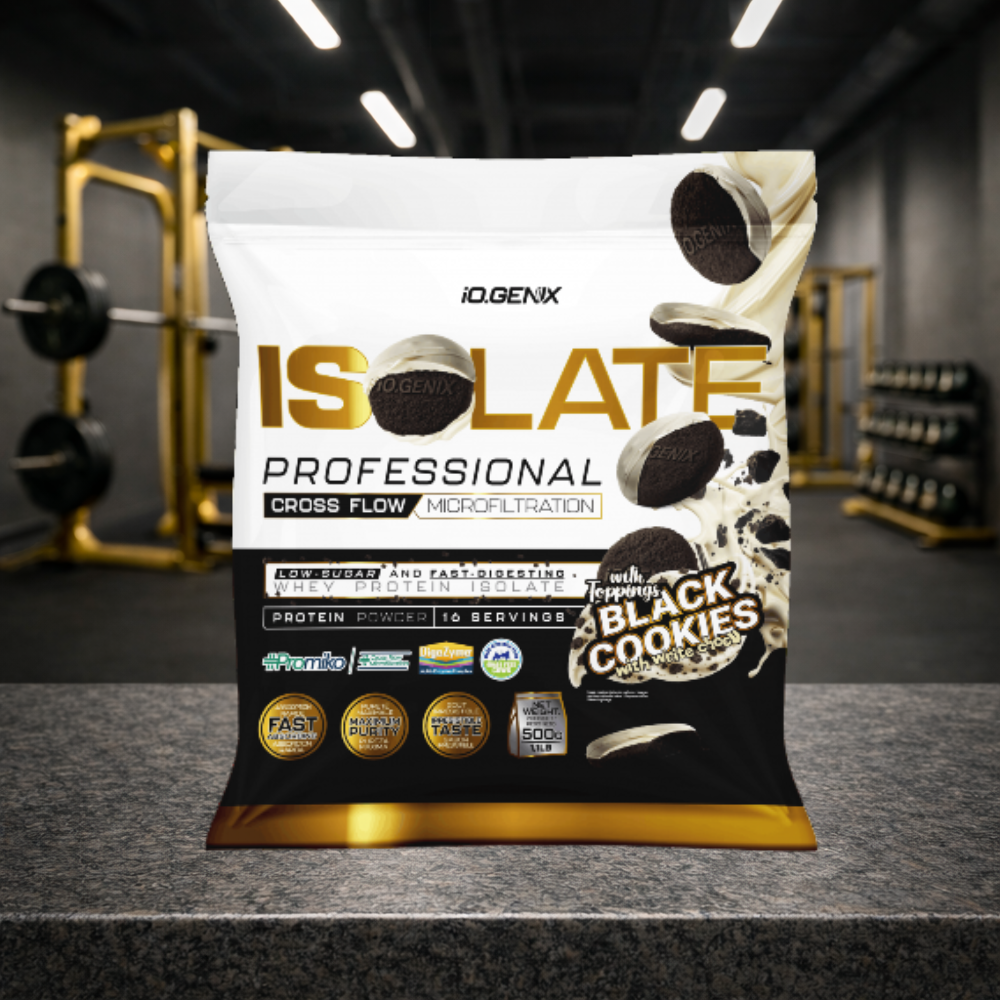 Professional Isolate IO.GENIX est un isolat de whey CFM premium issu de la matière première ISOLAC®. Riche en protéines (jusqu’à 91 %), faible en sucres et graisses, il offre une digestion rapide et un apport optimal en BCAA pour soutenir récupération, performance et développement musculaire.