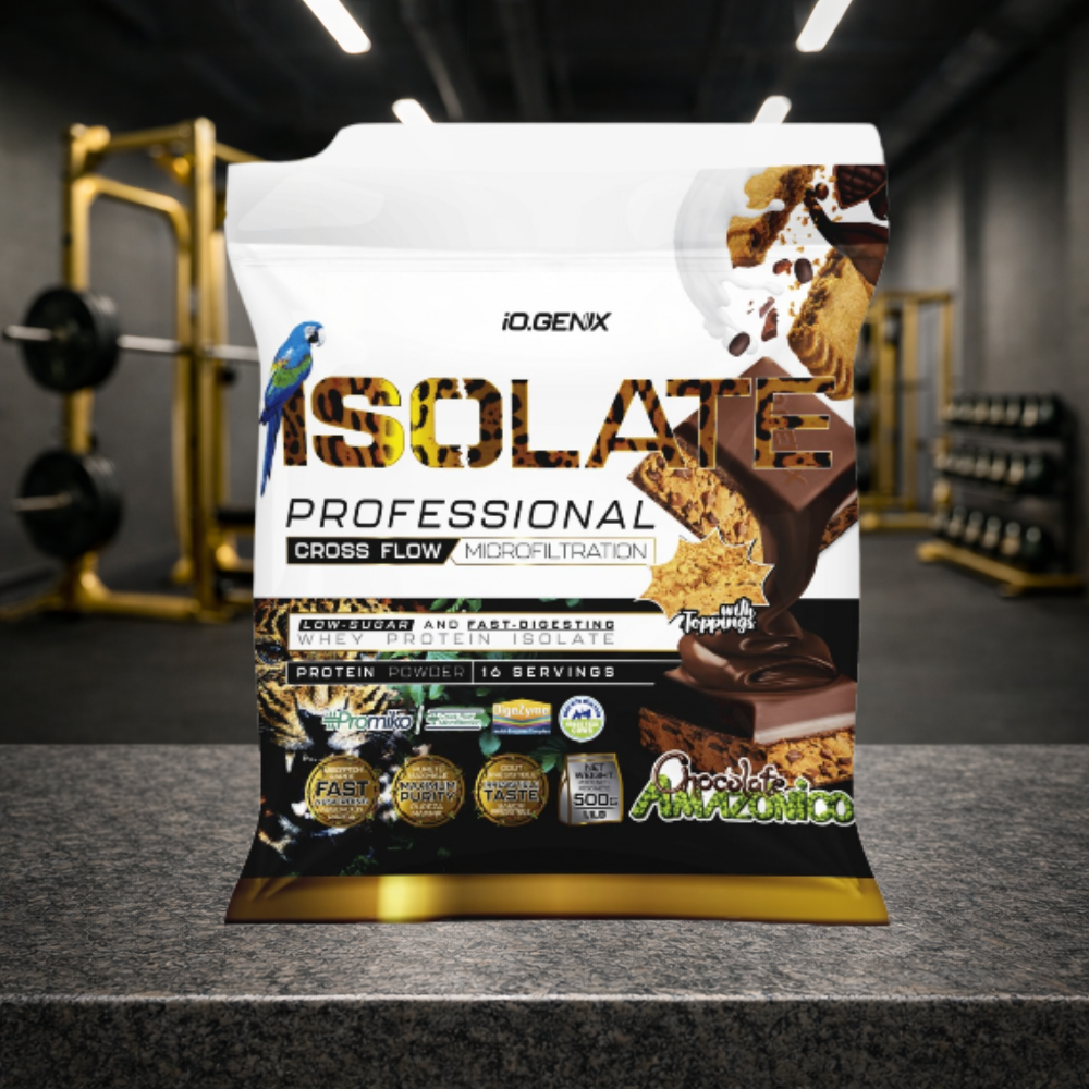 Professional Isolate IO.GENIX est un isolat de whey CFM premium issu de la matière première ISOLAC®. Riche en protéines (jusqu’à 91 %), faible en sucres et graisses, il offre une digestion rapide et un apport optimal en BCAA pour soutenir récupération, performance et développement musculaire.