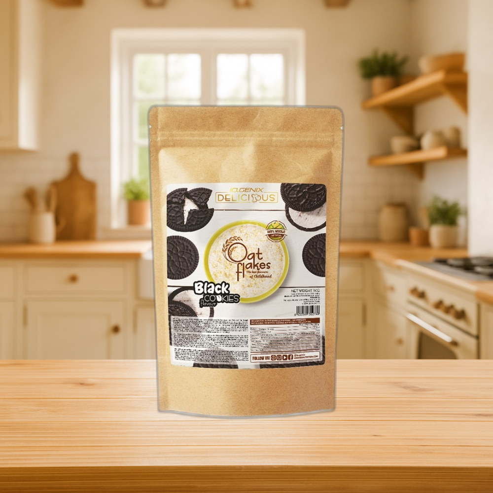 Les Delicious Oat Flakes IO.GENIX sont des flocons d’avoine complets riches en fibres, bêta-glucanes et glucides à digestion lente. Idéals pour un petit-déjeuner équilibré ou un repas sportif, ils apportent énergie durable, satiété et polyvalence dans vos shakes et recettes fitness.