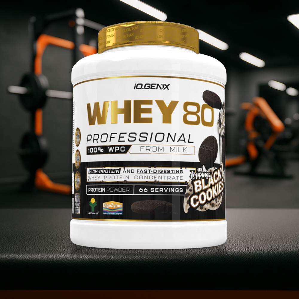 Whey 80 Professional IO.GENIX est une whey concentrée de qualité Lactomin® avec 82 % de protéines. Riche en BCAA et enzymes digestives, elle favorise la prise de masse, la récupération et la performance, tout en offrant une excellente assimilation pour les sportifs exigeants.
