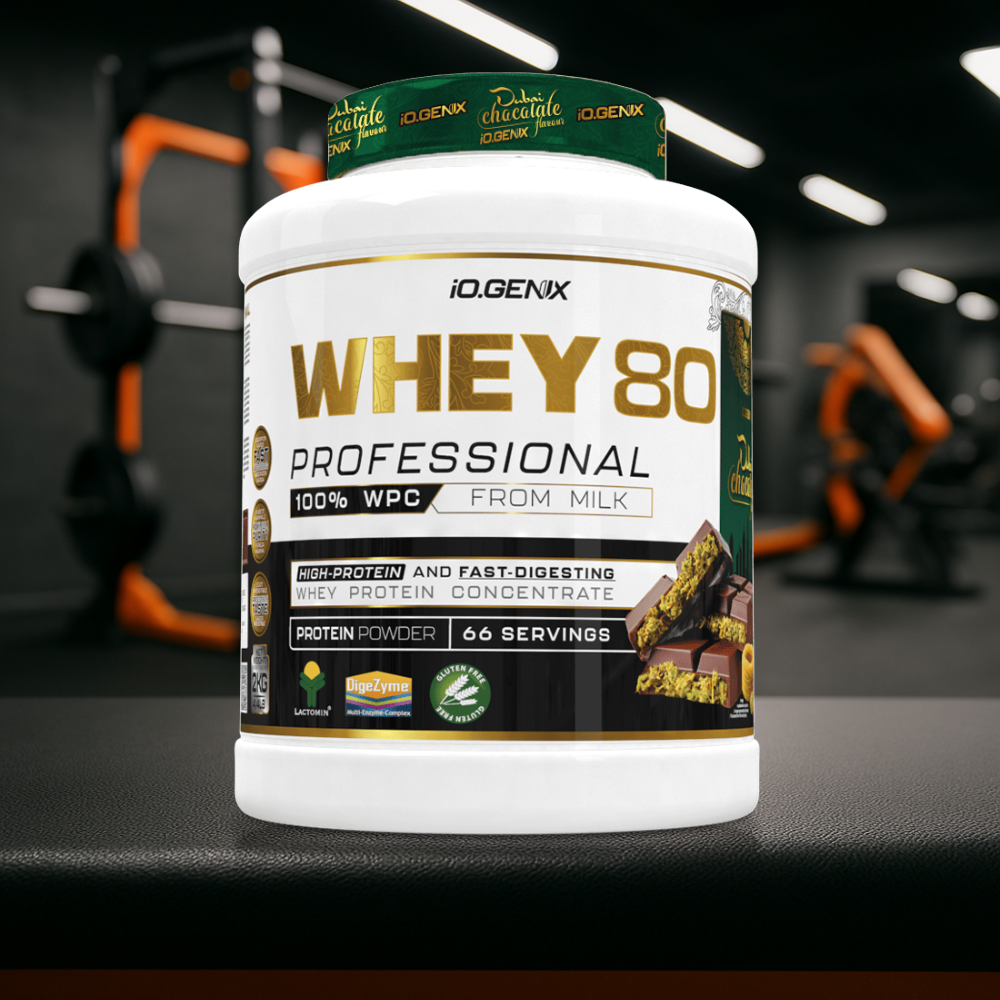 Whey 80 Professional IO.GENIX est une whey concentrée de qualité Lactomin® avec 82 % de protéines. Riche en BCAA et enzymes digestives, elle favorise la prise de masse, la récupération et la performance, tout en offrant une excellente assimilation pour les sportifs exigeants.