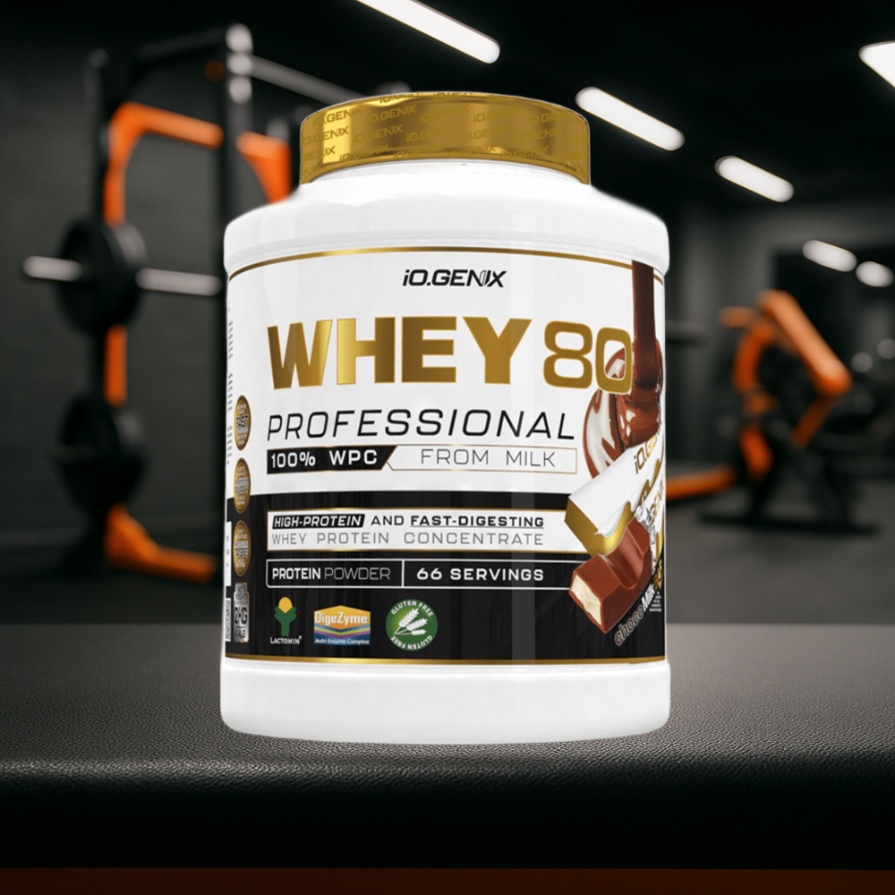 Whey 80 Professional IO.GENIX est une whey concentrée de qualité Lactomin® avec 82 % de protéines. Riche en BCAA et enzymes digestives, elle favorise la prise de masse, la récupération et la performance, tout en offrant une excellente assimilation pour les sportifs exigeants.