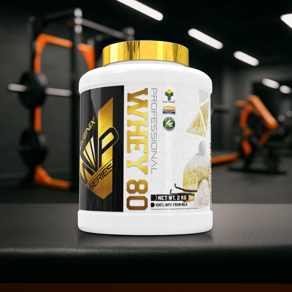 Whey 80 Professional IO.GENIX est une whey concentrée de qualité Lactomin® avec 82 % de protéines. Riche en BCAA et enzymes digestives, elle favorise la prise de masse, la récupération et la performance, tout en offrant une excellente assimilation pour les sportifs exigeants.