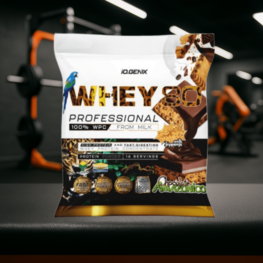 Whey 80 Professional IO.GENIX est une whey concentrée de qualité Lactomin® avec 82 % de protéines. Riche en BCAA et enzymes digestives, elle favorise la prise de masse, la récupération et la performance, tout en offrant une excellente assimilation pour les sportifs exigeants.