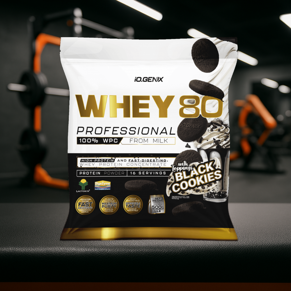Whey 80 Professional IO.GENIX est une whey concentrée de qualité Lactomin® avec 82 % de protéines. Riche en BCAA et enzymes digestives, elle favorise la prise de masse, la récupération et la performance, tout en offrant une excellente assimilation pour les sportifs exigeants.