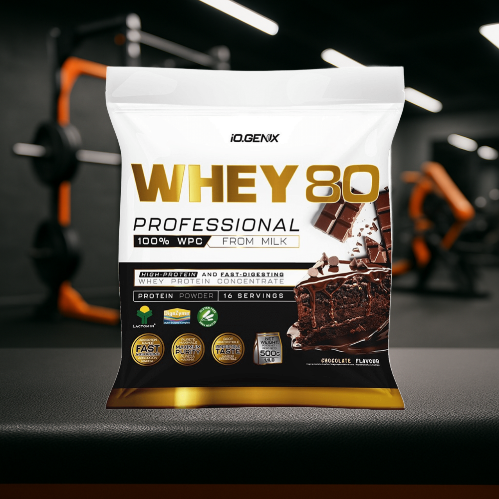 Whey 80 Professional IO.GENIX est une whey concentrée de qualité Lactomin® avec 82 % de protéines. Riche en BCAA et enzymes digestives, elle favorise la prise de masse, la récupération et la performance, tout en offrant une excellente assimilation pour les sportifs exigeants.