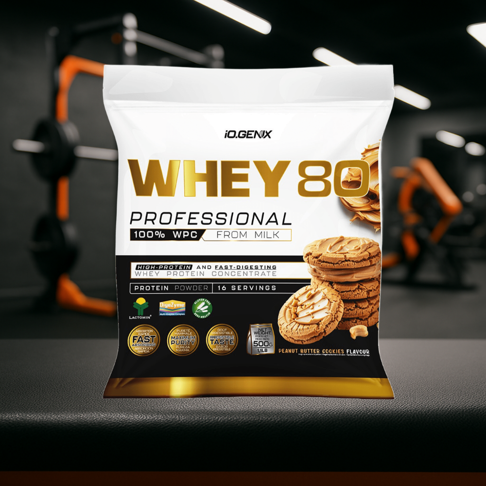 Whey 80 Professional IO.GENIX est une whey concentrée de qualité Lactomin® avec 82 % de protéines. Riche en BCAA et enzymes digestives, elle favorise la prise de masse, la récupération et la performance, tout en offrant une excellente assimilation pour les sportifs exigeants.