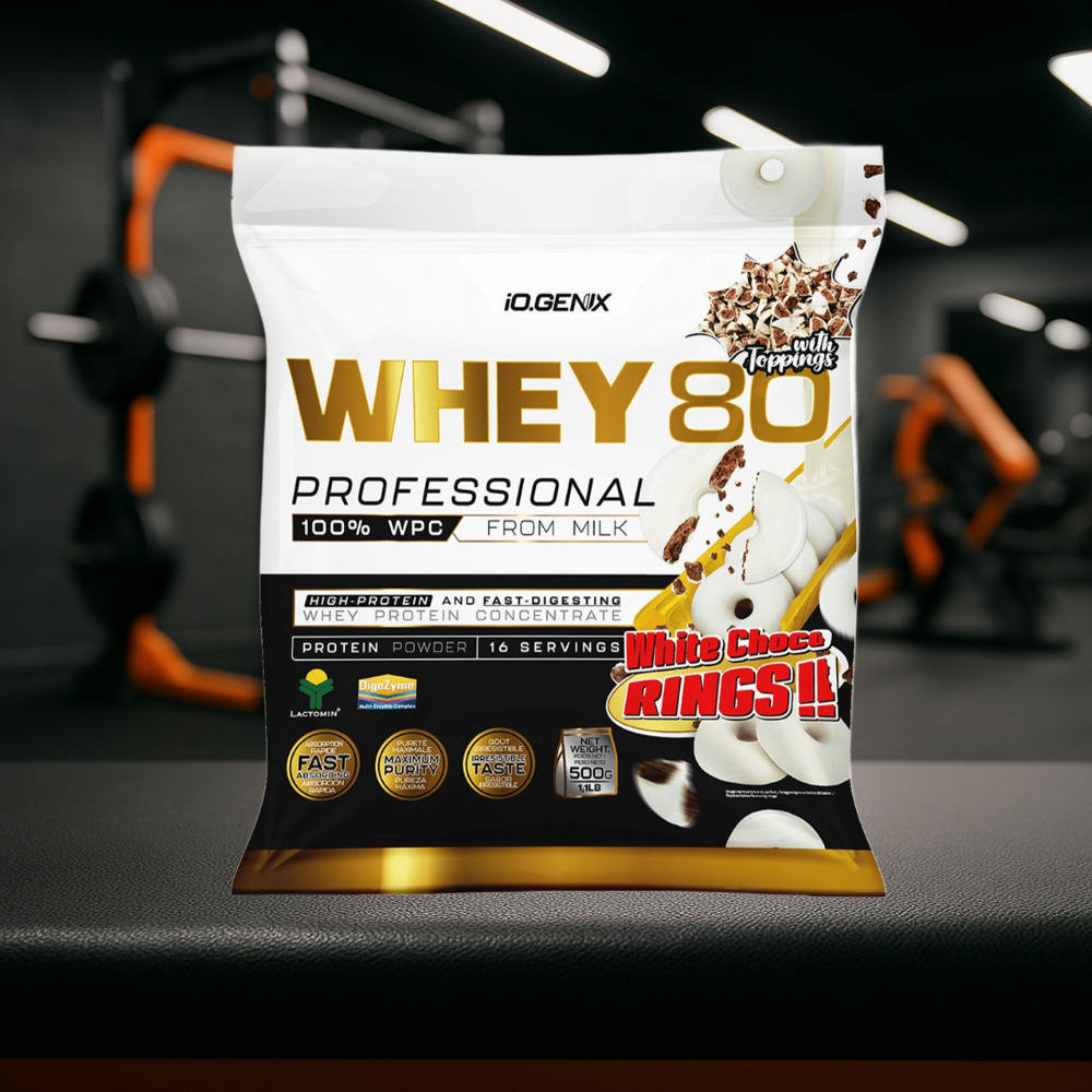 Whey 80 Professional IO.GENIX est une whey concentrée de qualité Lactomin® avec 82 % de protéines. Riche en BCAA et enzymes digestives, elle favorise la prise de masse, la récupération et la performance, tout en offrant une excellente assimilation pour les sportifs exigeants.